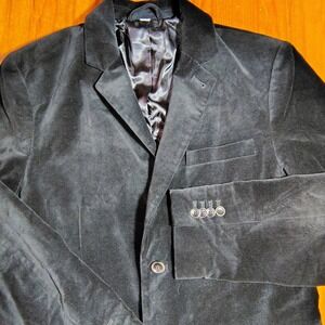 KENWOOD BLAZER Mens Black Velvet Cotton Jacket Size‎ M